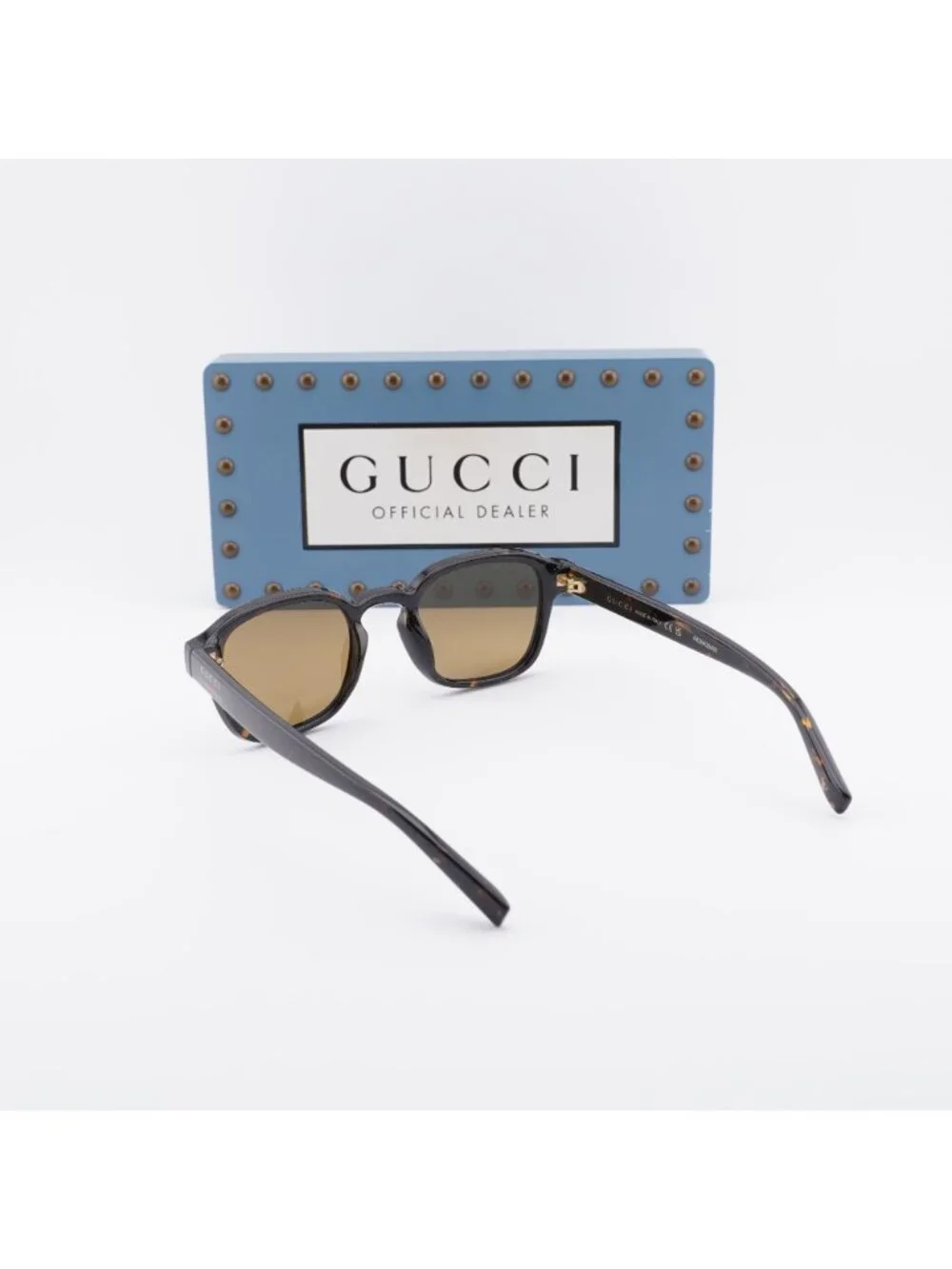 Gucci GG2106S 002 Men Square Sunglasses - Dark Havana / Brown